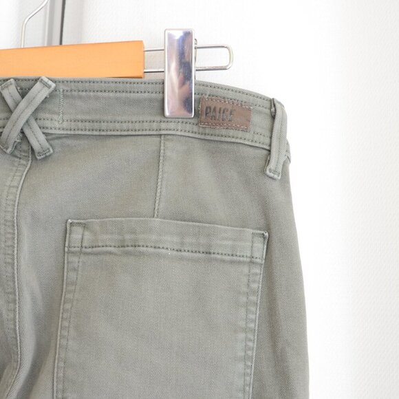 Paige Hoxton High-Rise Cargo Green Jeans Sz 28 - Picture 5 of 8